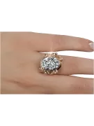 Anneau Bijoux vintage Zircon Or rose 14 carats vintage d'origine vrc100r